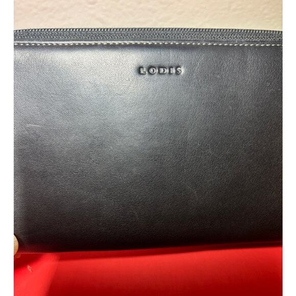 Lodis very soft black leather wallet - Picture 2 of 11